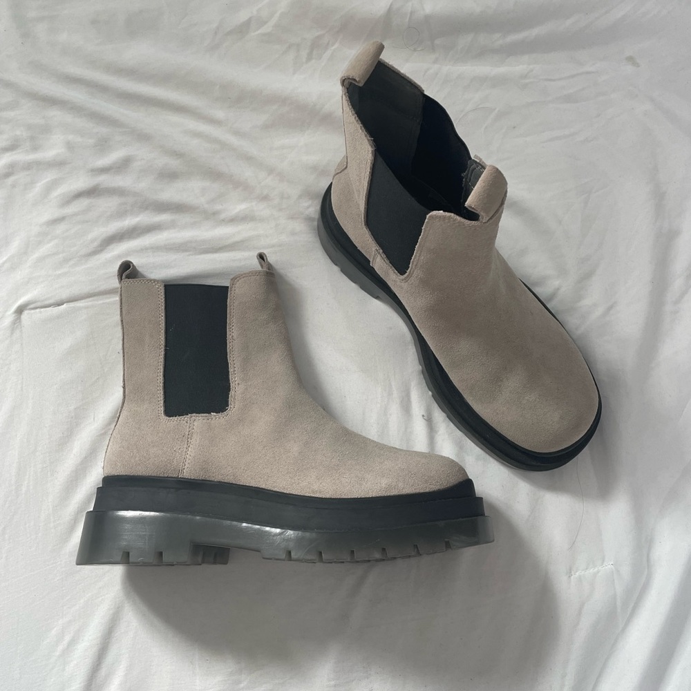 Grey Platform boots